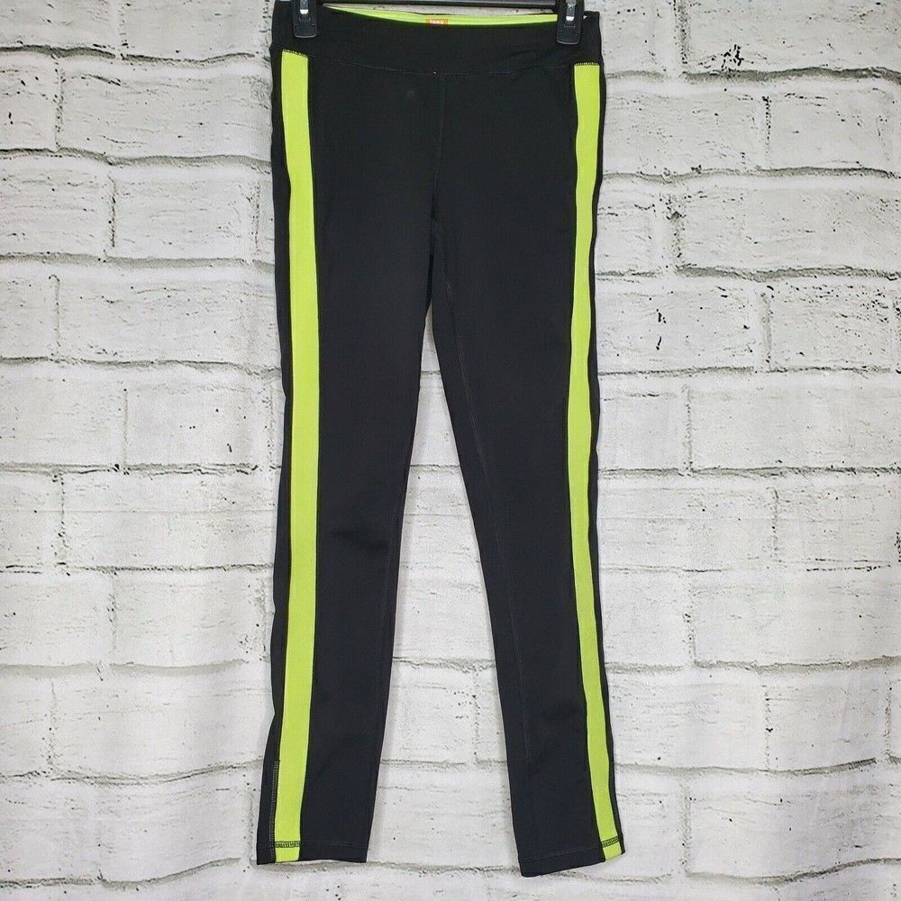 Lucy Tech Womens Size XS Full Length Leggings Black Green